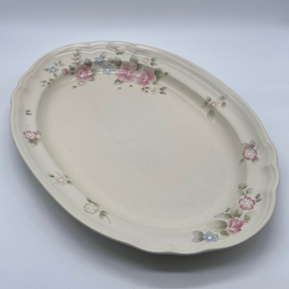 Pfaltzgraff Tea Rose 14” Serving Platter Floral